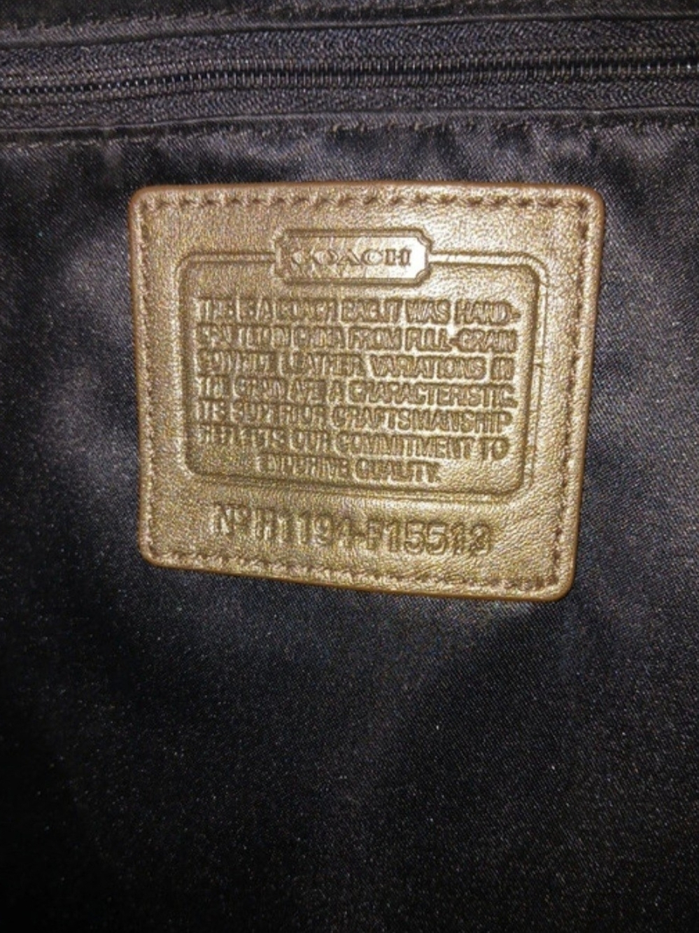 Coach Metallic Gray-Bronze Shoulder Tote with Matching Wristlet - Picture 3 of 5
